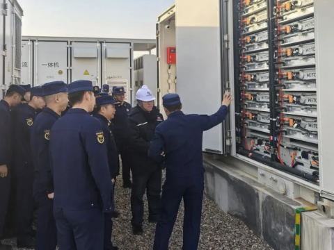 以练筑防！太阳城官网电气盐池储能电站开展消防专项行动